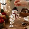 Decorazione Natalizia da Appendere Fai da Te Uncinetto Pupazzo di Neve Appendiporta Kit, Set Artigianale Festivo Fatto a Mano per Parete, Finestra, Festa di Capodanno Lavori a Maglia