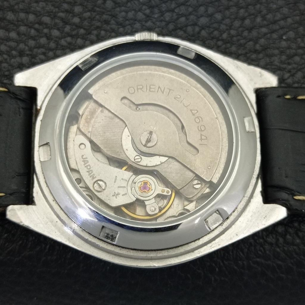 ORIENT AUTOMATIC 46941 VINTAGE JAPAN MENS BLACK COLOR DIAL WATCH a701814-5 R207-a701814