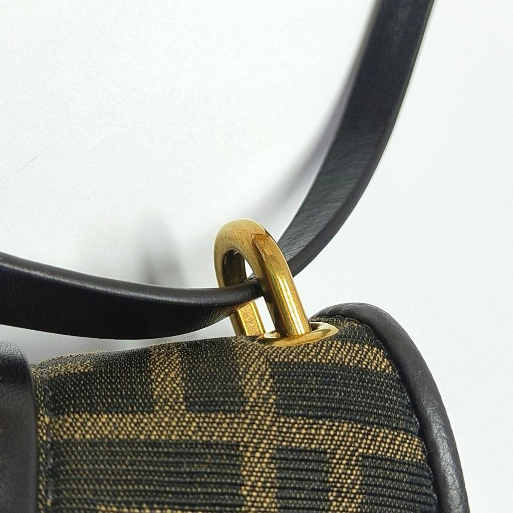 [Pre-Owned] C'Mon Adjustable Detachable Shoulder Strap FF Logo Calfskin Mini Crossbody Bag - Very Good #6HK3FS