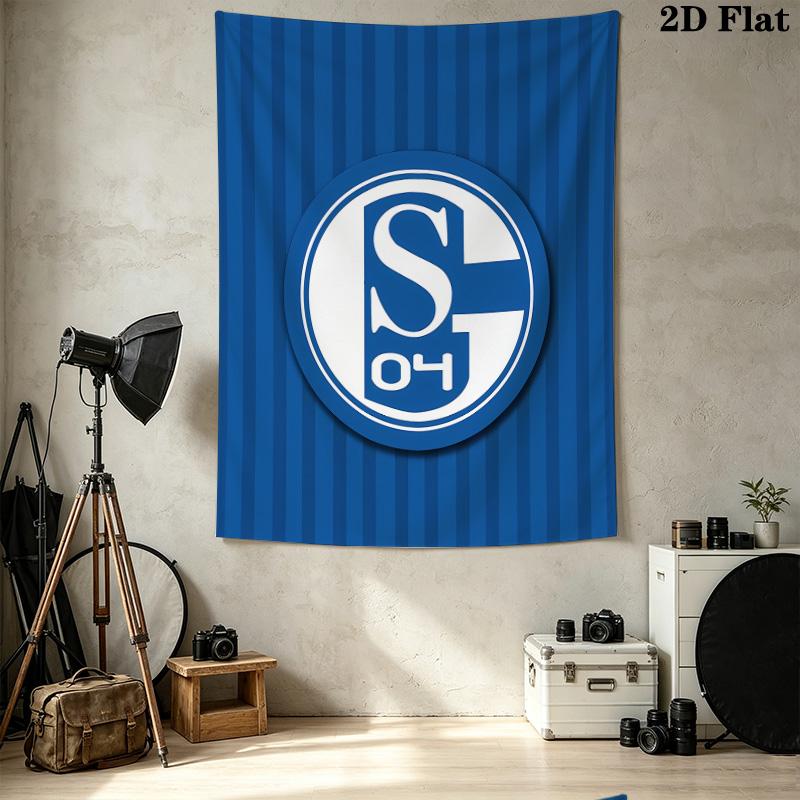 Fc Schalke Wall Tapestry Aesthetic Wall Hanging Printed Fabric Blanket Decorative Tapestries For Bedroom Living Room Home Decor