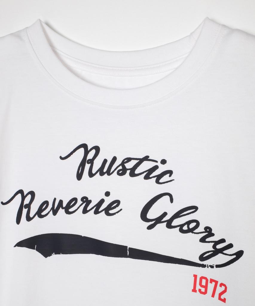 RUSTIC REVERIE Glory Crop T-Shirt_White