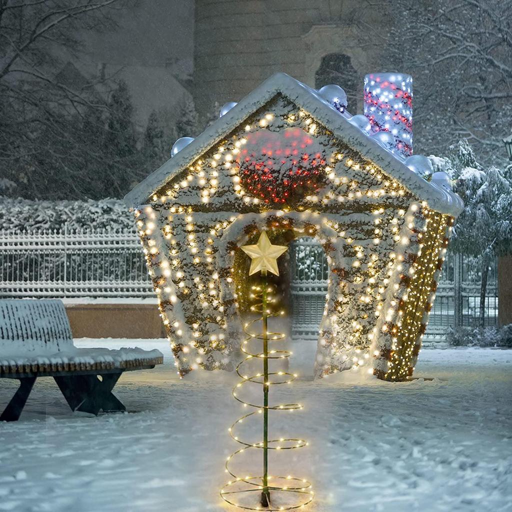 Solar-Powered 80 LED Christmas Tree Decoration Set