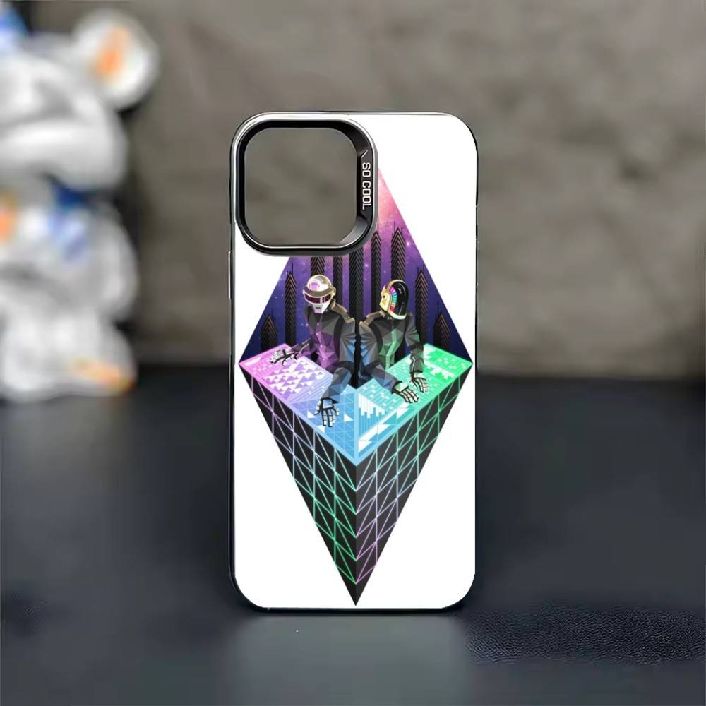 Hot Daft Punk Cool Phone Case For iPhone 17 16 15 14 13 12 11 Pro Max Plus Silver Candy Matte Cover