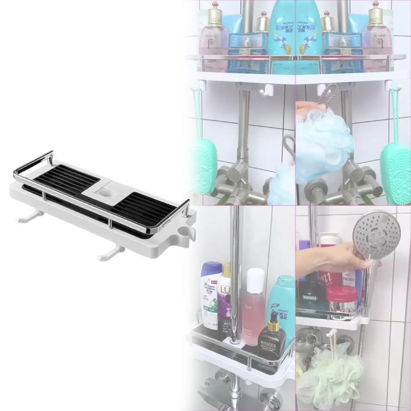 Included Bathroom Shower Shelf With For Easy Storage In Home Bathrooms