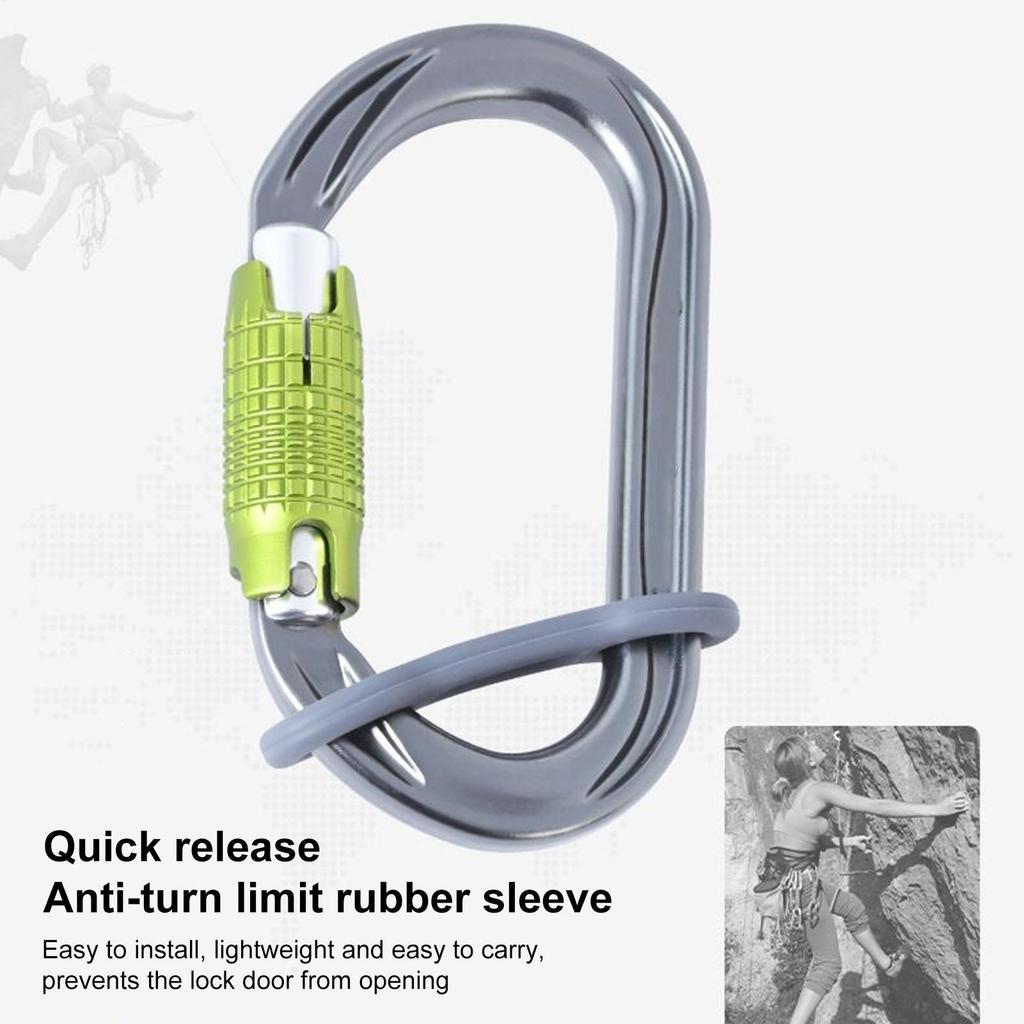 Climbing Carabiner Ropes Locking Rings Heavy Duty Safety Gear Rappel Abseil Carabiner Positioning Equipment For Rappelling