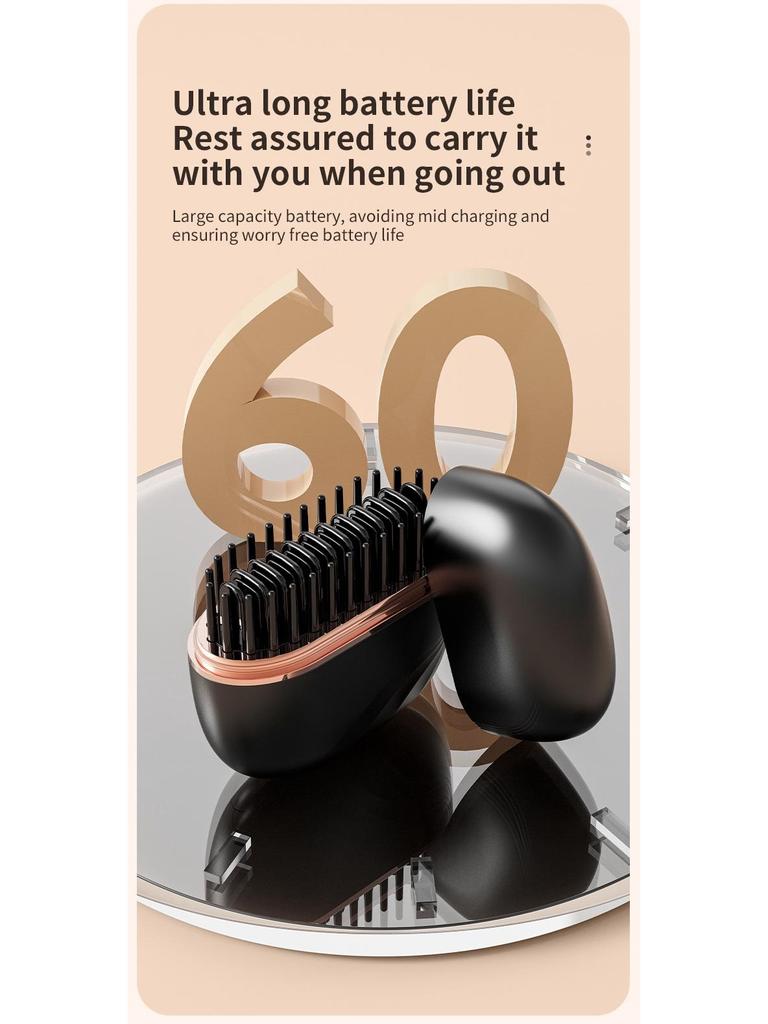 Wireless Dual-Use Hair Comb & Straightener: New Hot-Selling Straight & Curl Styling Tool