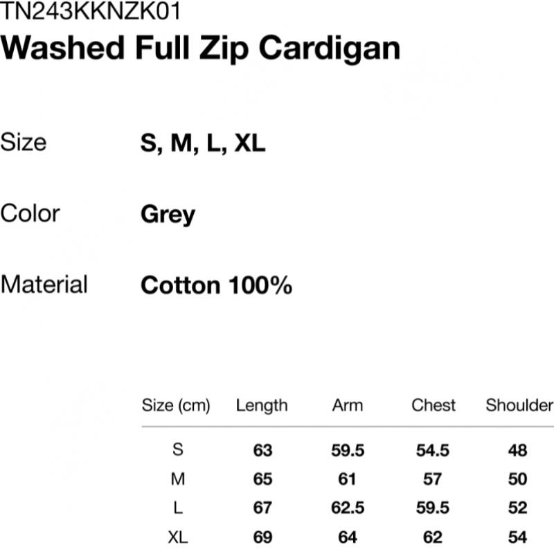 ThIs Is Never That Flawed Full Zip Cardigan Grey