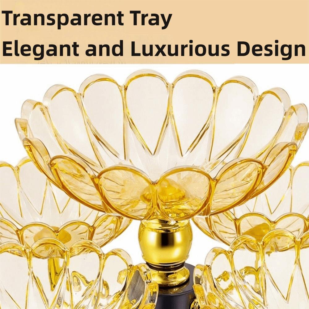 Bloemvormige Draaibare Fruitschaal Lichte Luxe Snack Dessertbord Fruitschaal Standaard Woondecoratie