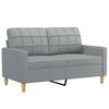 Vidaxl 4-Cz. Relaxation Set With Cushions, Light Grey, Fabric