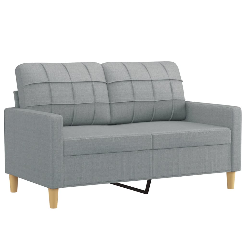 Vidaxl 4-Cz. Relaxation Set With Cushions, Light Grey, Fabric