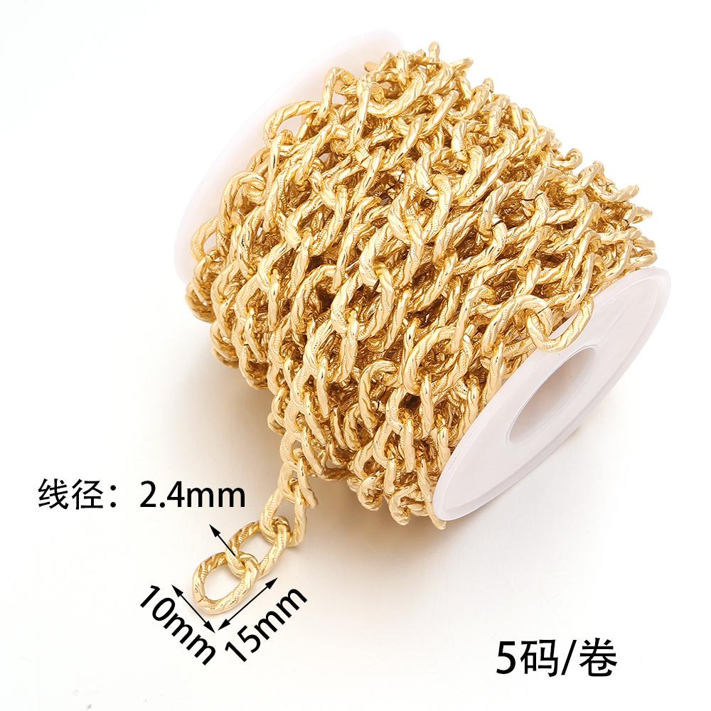 5 Yards/Rolle Aluminiumketten Gold Silber Farbe Metallstreifen Glieder Großhandelsketten Für Schmuckherstellung DIY Armband Halskette Zubehör