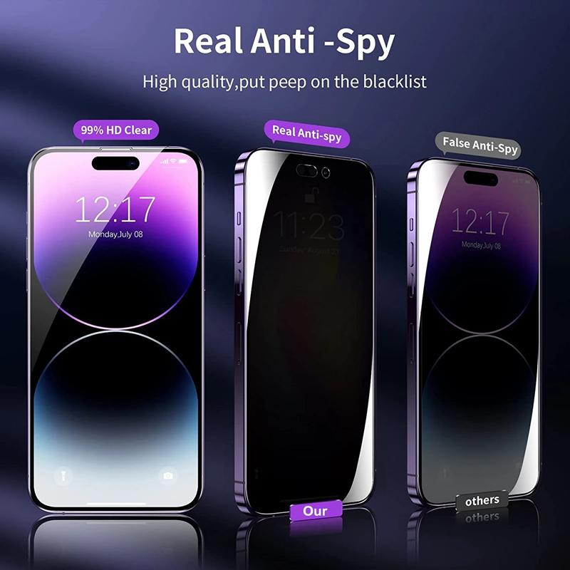 Protector de ecran de confidențialitate cu acoperire completă pentru iPhone 14 PRO MAX Film de sticlă anti-spion pentru iPhone 13 12 11 XS Max XR 7 8 Plus SE Sticlă securizată