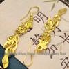 Gold-Plated Phoenix Long Ear Hooks: Stylish & Versatile Earrings for Women