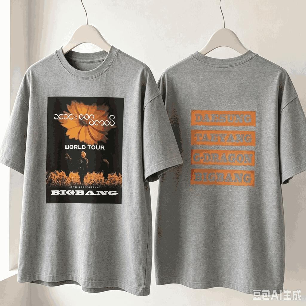 2026 Summer Hot Sale BIGBANG XX Cosmos Tour T-shirt Y2K Men Women Vintage T-shirt Breathable Streetwear Casual T-shirt