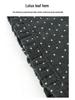 Women's Lace Polka Dot Ruffle Skirt - Spring 2026 Miu-Style Woolen A-Line Short Skirt