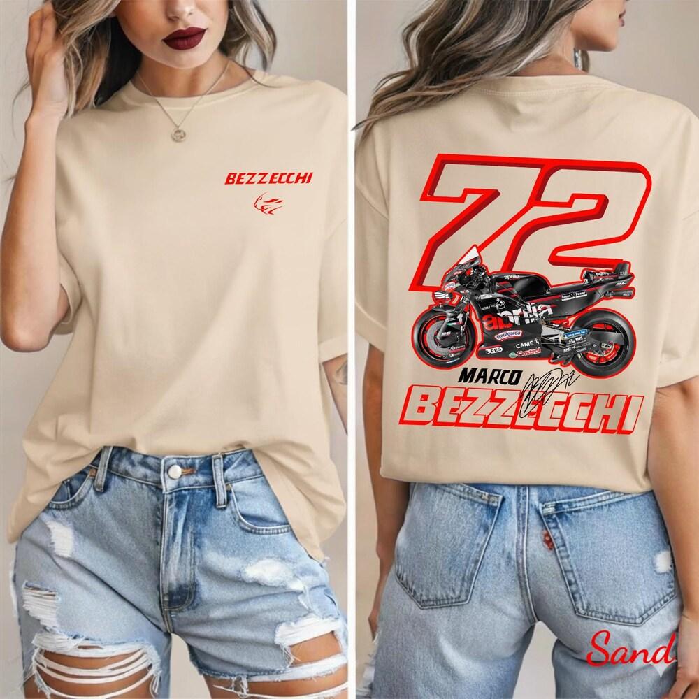 MotoGP Marco Bezzecchi Racing Shirt – Rider Number 72 Motorcycle Fan Tee XL