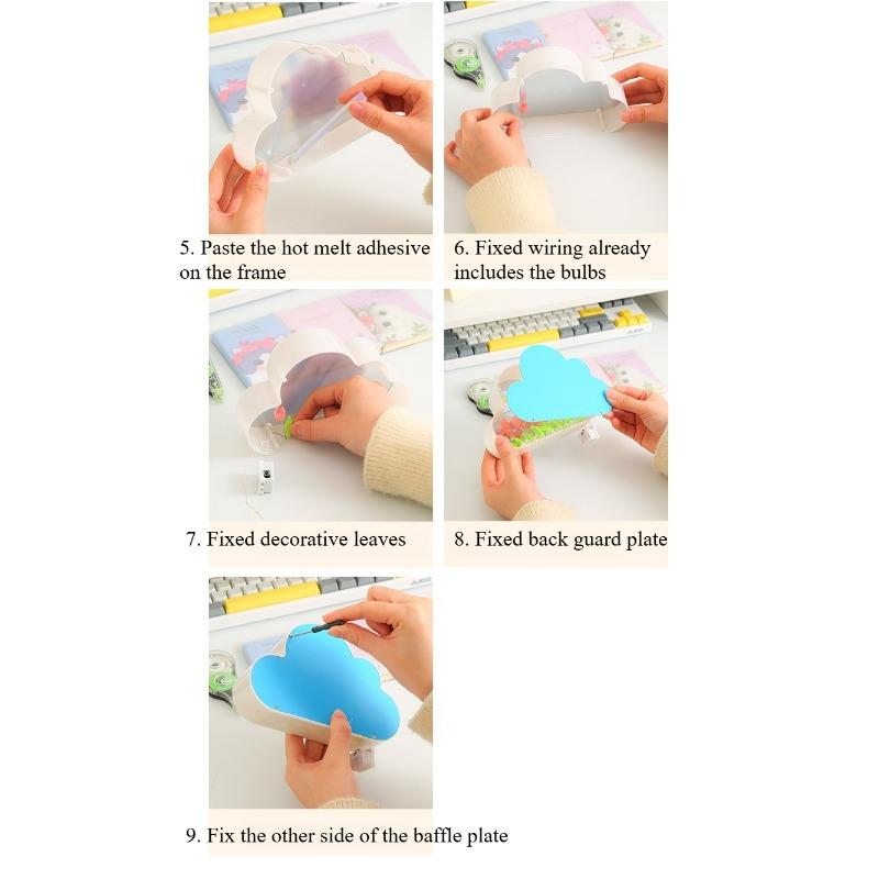 1SET Creative Tulip Flower Sea Night Light Handmade DIY Desktop Decoration Bedside Lamp Ambient Light Ornament Creative Gift