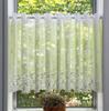 SunnyDayFabric Flower River Lace Cafe 150cm Wide X 48cm Long Curtain, Green, Approx.