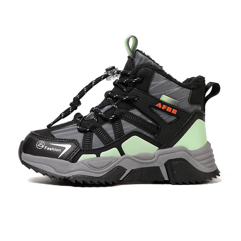 

Зимние высокие хлопковые сноубутсы для мальчиков 2025: Толстый, Теплый, Морозостойкий Дизайн Стального Когтя 34