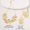 Gold and Silver Color Ginkgos Leaf Choker Necklace Earrings for Women Elegant Designs Suitable for Various Occasion