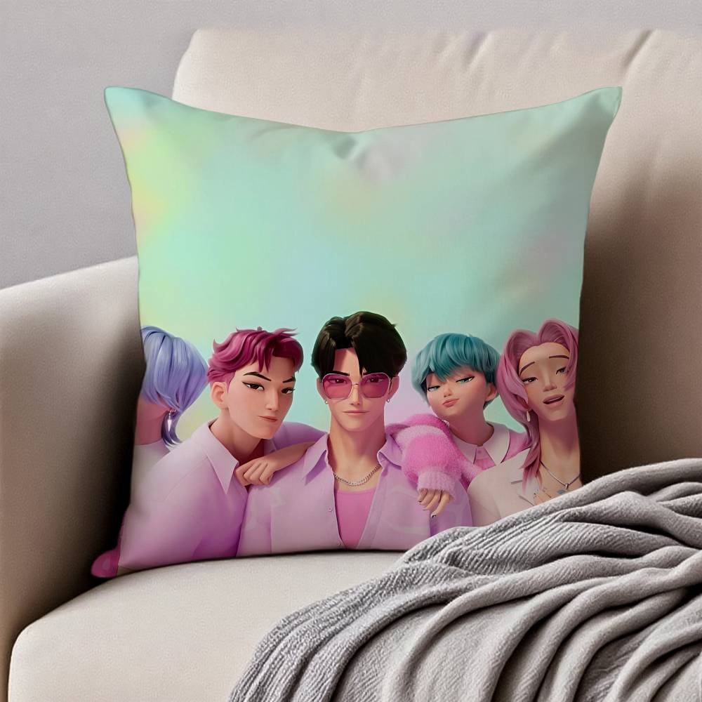 Movie S-Sajas B-Boys Pillow Case Anti-Dustmite Pillowcase Invisible Zipper Silky Short Plush Sofa Cushion Cover