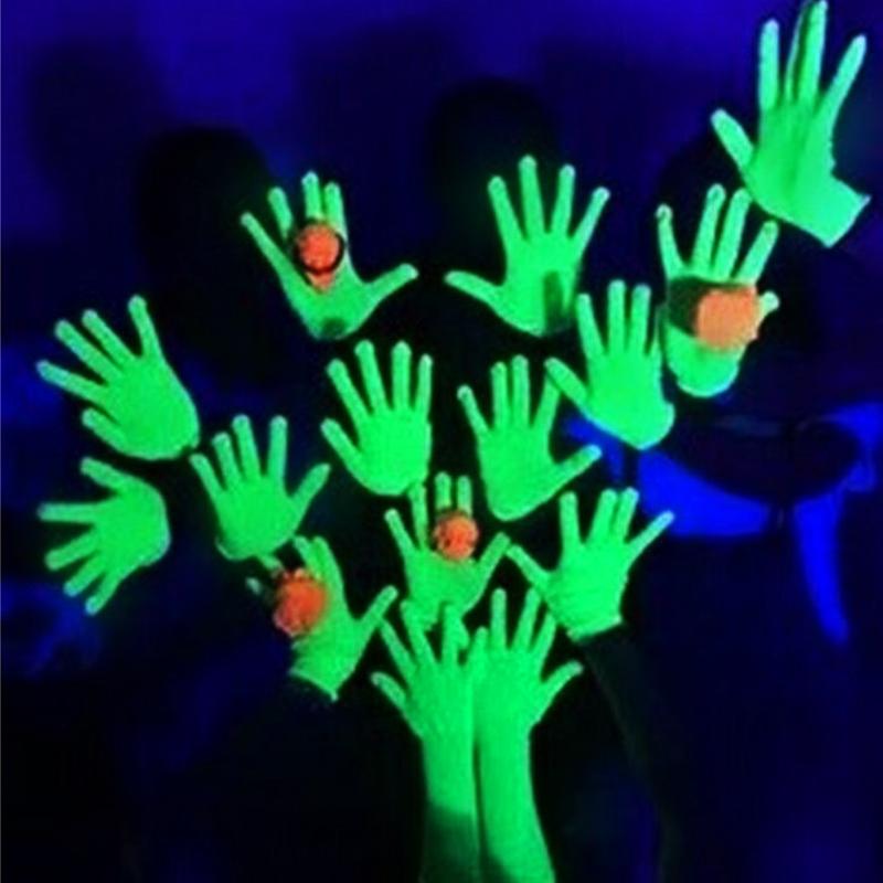 5 párů fluorescenčních zelených rukavic Pódiová párty záře ve tmě Rukavice Bar a Karaoke Atmosféra Rukavice
