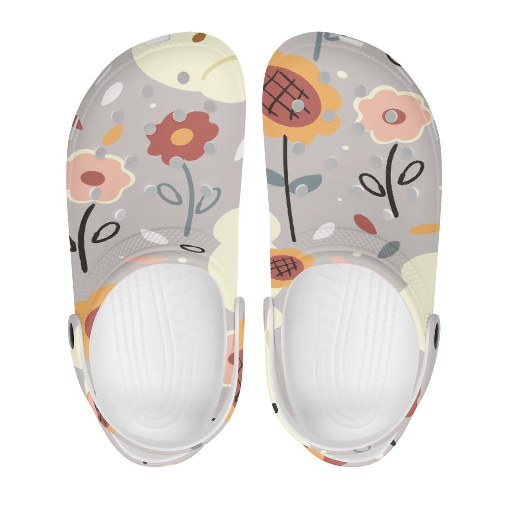 For Women Men EVA Clogs Cartoon Printed Flexible Breathable Slip On Garden Shoes Beach Pool Bathroom Home Home Slippers Beach Wear