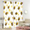 Set aus 2 flachen Druckvorhängen ohne Stange Beepattern Schicke Vorhänge Vielseitig Langlebig Polyester Heimdekoration Vorhang