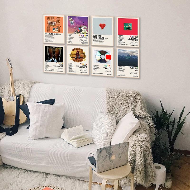 Singer Record CD Print Wall Art Popular Trendy Modern Music Gallery Poster Rock Album Hallway Living Room Decorative Painting