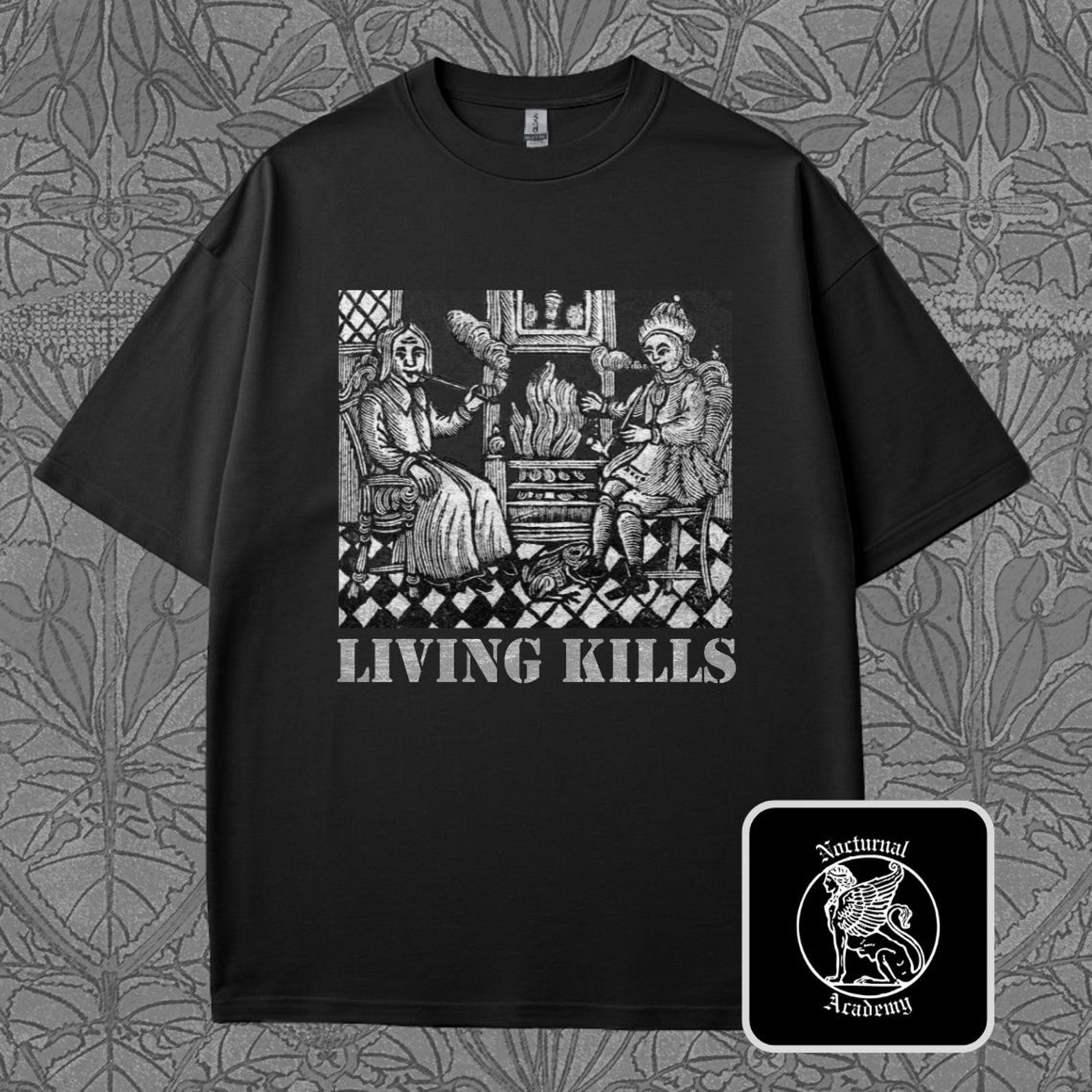 Living Kills T-Shirt: Sarcastic Medieval Woodcut Art 3XL
