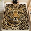 Filz Panda Wolf Leopard Kaninchen Druck Flanelldecke, Hohe Qualität, Bequem für alle Jahreszeiten, Heimdekoration, Wärme und Komfort, Perfekt für Weihnachtsgeschenke