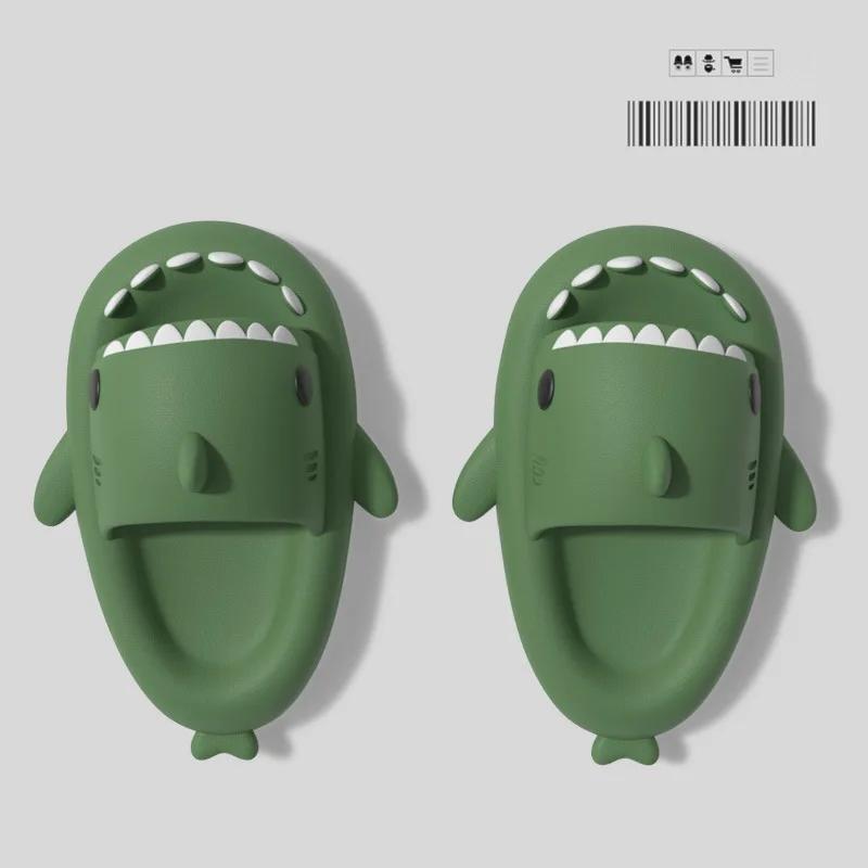 Kids Shark Slippers Soft Sole Indoor Outdoor EVA Non-slip Slippers Fashion Children New Cute Cartoon Boys Girls Beach Slides