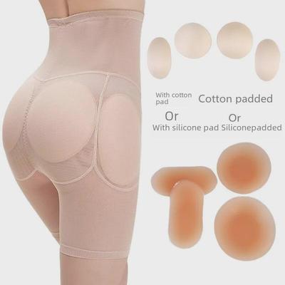 High Waist Mesh Underwear with Silicone Padding for Enhanced Hips