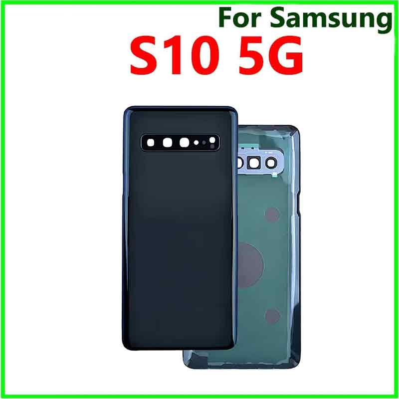 Back Battery Cover Glass Housing For Samsung Galaxy S10 5G Housing Glass Door Back Battery Back Cover Camera Lens Glass