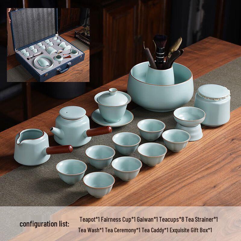 Elegant Chinese Ceramic Kung Fu Tea Set