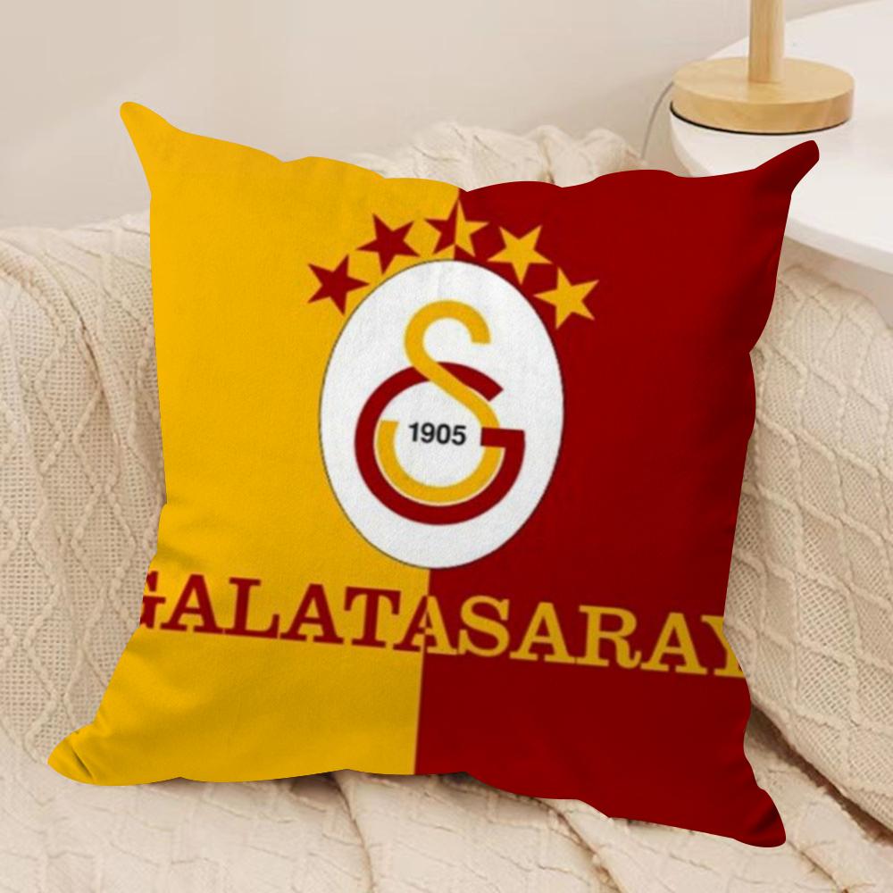 Klubové logo G-GalatasarayS Povlak na polštář Měkká plyšová látka Oboustranně potištěný potah na polštář na pohovku pro všechna roční období Dekorace do domácnosti Dárek