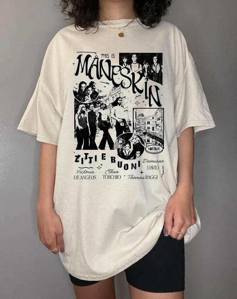 Maneskin Vintage T-Shirt Maneskin Shirt Måneskin Rock Band AN48750 XXXL