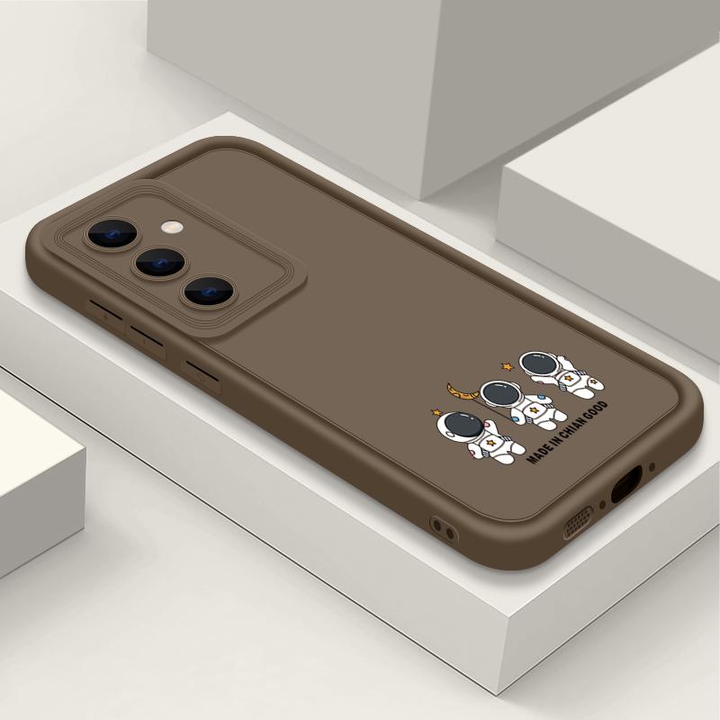 Little Astronaut Print Soft Shockproof Phone Case For Samsung S25 Ultra S24 FE S23 Plus S22 A56 A36 A16 A55 A06 A05 A15 A35 A54 Matte TPU Bumper Cover