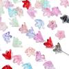 ZW52 20pcs 10x13mm Colorful Lily Cute Flower Glass Bead Charm Handmade Diy Earrings Necklace Bracelet Jewelry Accessories