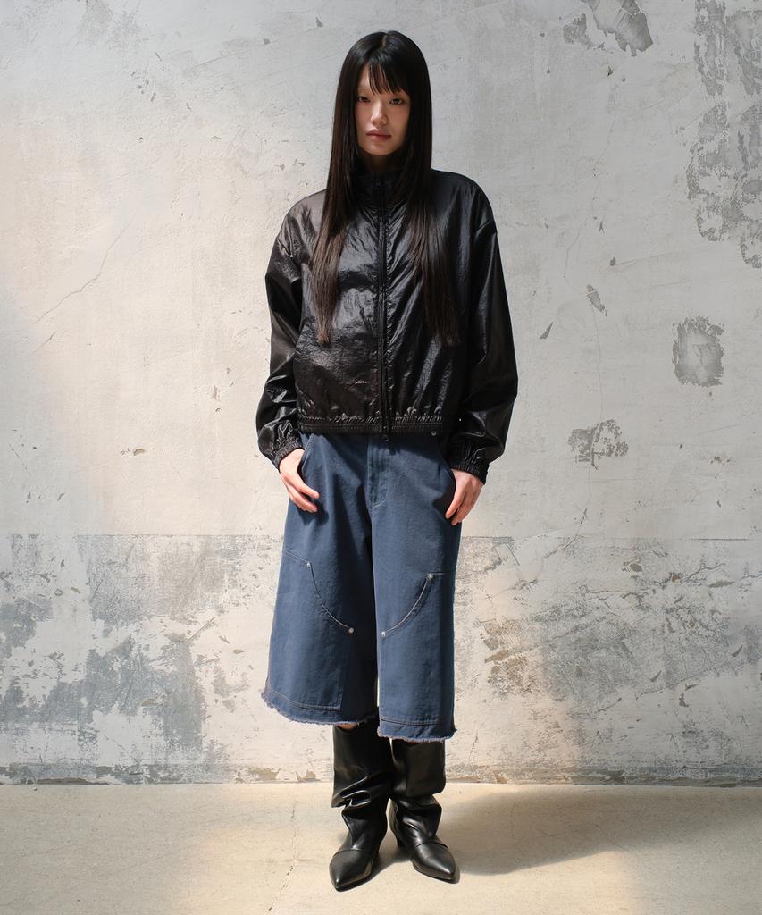 Daibeuinumeon W Washed Cotton Burmuda Pants (Navy)