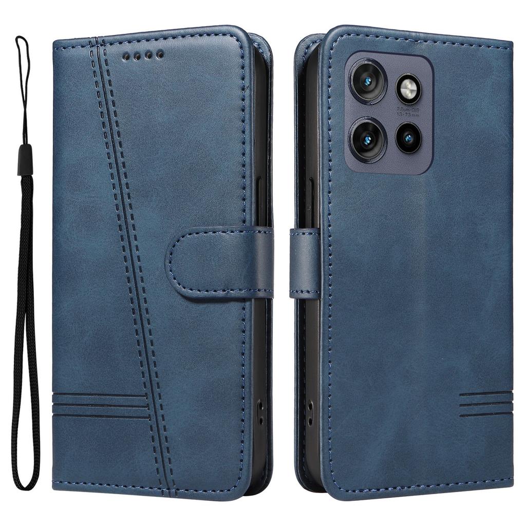 For Motorola Edge 50 Neo 5G/Moto S50 5G/Thinkphone 25 5G Case Flip Wallet T-Shape Lines Leather Phone Cover
