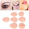 Soft Silicone Flexible Model Body Part, Silicone Nose Tongue Mouth Eye Navel Ear Model Fake Ear with 2 Base for Piercing Practice Acupuncture and
