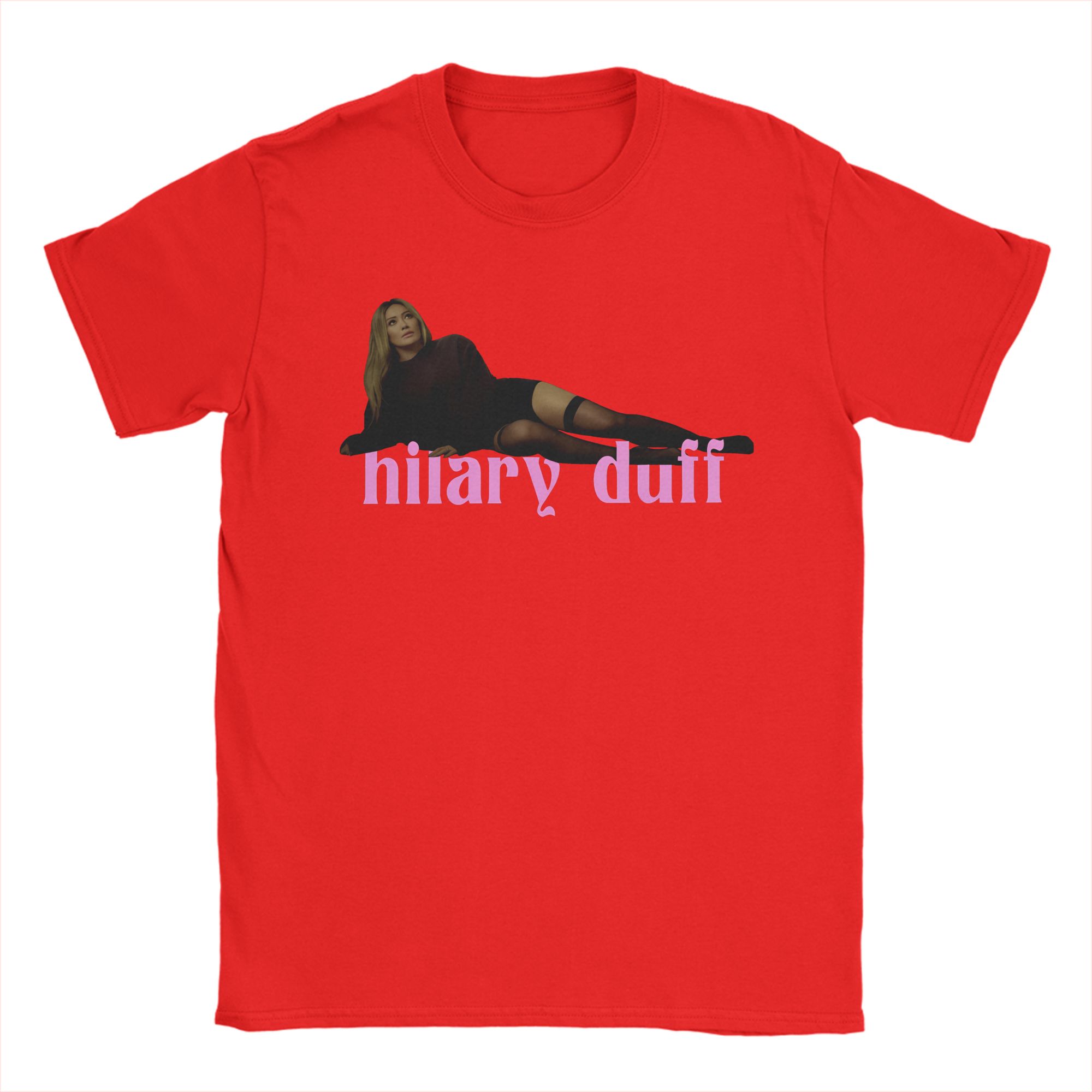 

Hilary Duff The Girl Has Luck Unisex T Shirt Novelty Tee Shirt Short Sleeve Crewneck TShirts Pure Cotton New Arrival Tops M