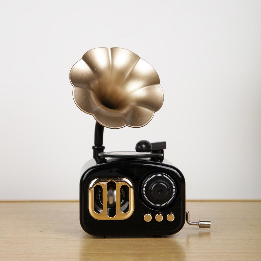 Mini Classic Retro Trumpet Gramophone Music Box & Home Decor
