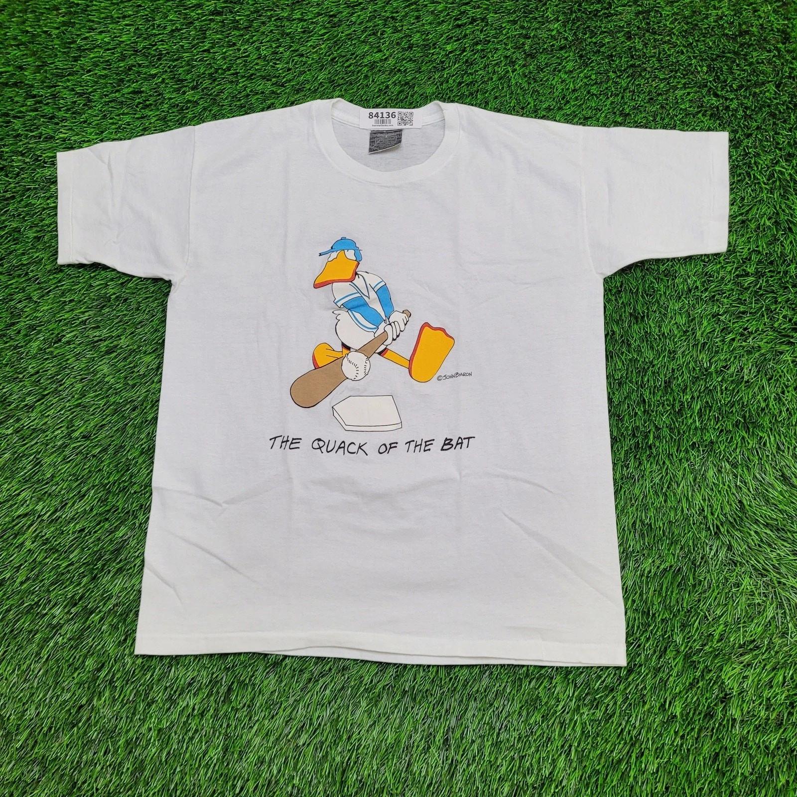 Vintage Funny Baseball Duck Shirt Medium 19x24 Quack-Of-The-Bat XL