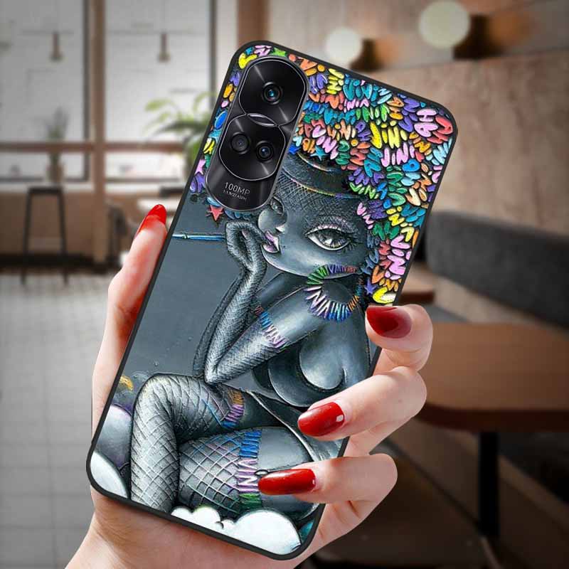 For Honor 90 Lite 5G Case 3D Flower Relief Emboss Silicon Back Cases For Honor 90 Cover Honor90 Pro 90Pro 90Lite Soft Protective