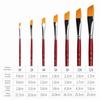 7PCS Angled Bristle Tips Short Handle Art Brush Set Acrylic Painting Brushes  Acrylic Painting