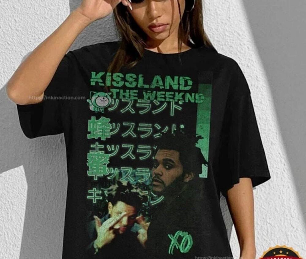 The Weeknd Kiss Land T-Shirt XO Album Graphic Tee Unisex Fan Merch Unisex T-Shirt L