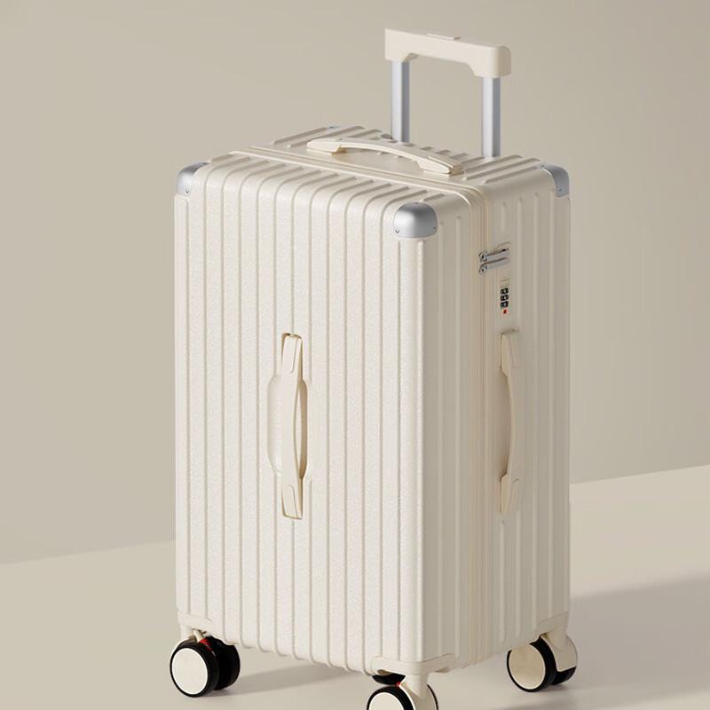 Xiaoyan Multi-functional Color-block Checked Luggage 28 inch