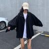 Women Solid Drawstrings Harajuku Leisure Streetwear Chic Zipper Outwear Jackets